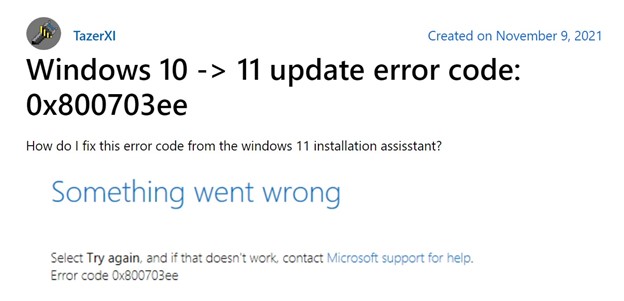 error message window 