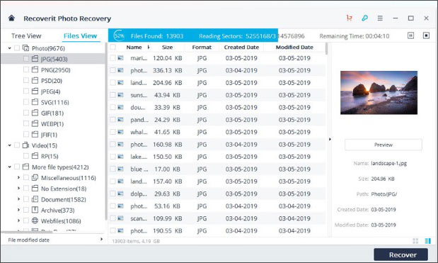 Recoverit Video Recovery Software