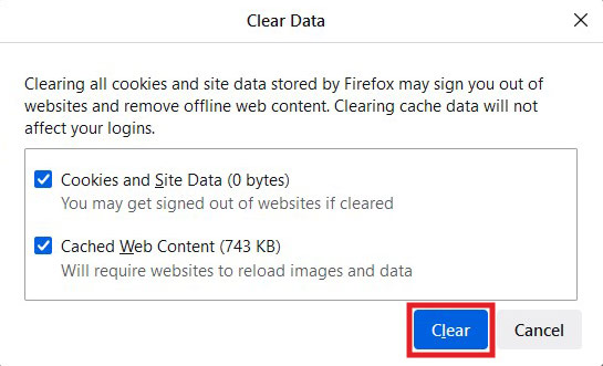 clear firefox cookies on your computer