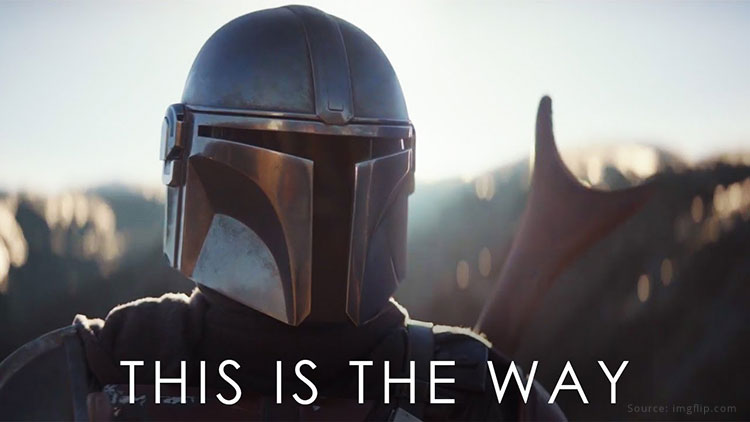 thi is the way meme from the mandalorian