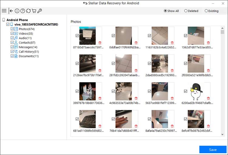 Preview the recovered files