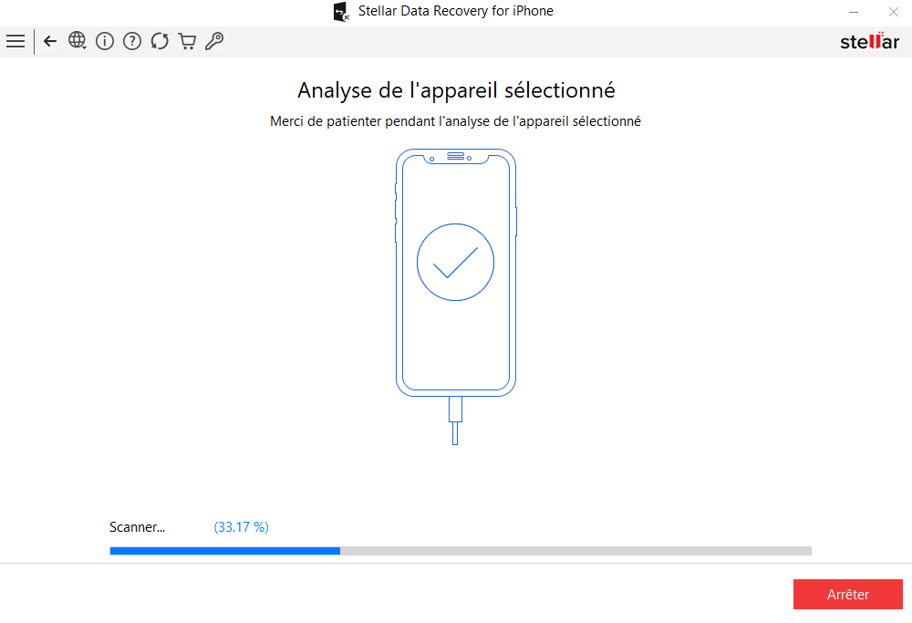 Le processus d'analyse est lancé.