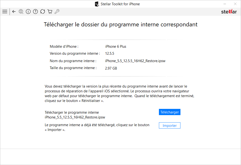 Télécharger le progiciel approprié