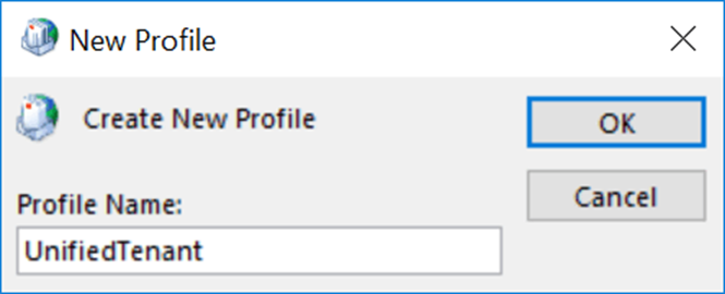 Set new Outlook profile name 