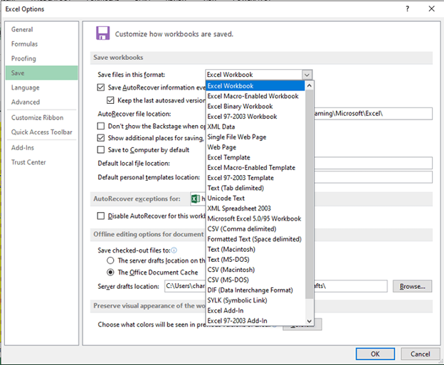 Excel Workbook