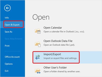 Import PST File into Outlook