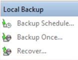 Pick Local backup option 