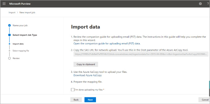 Copy to clipboard to copy the SAS URL and Paste it in Notepad