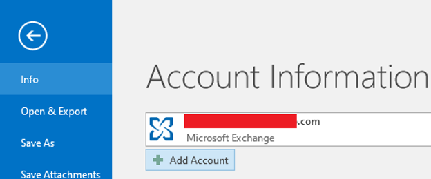 add your email account in the Outlook client