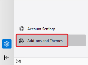 Click on the Add-ons and Themes option