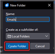 click Create Folder