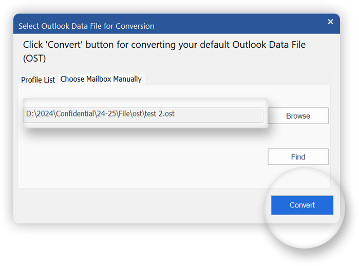 Converts Large-Sized and Encrypted OST Files to PST