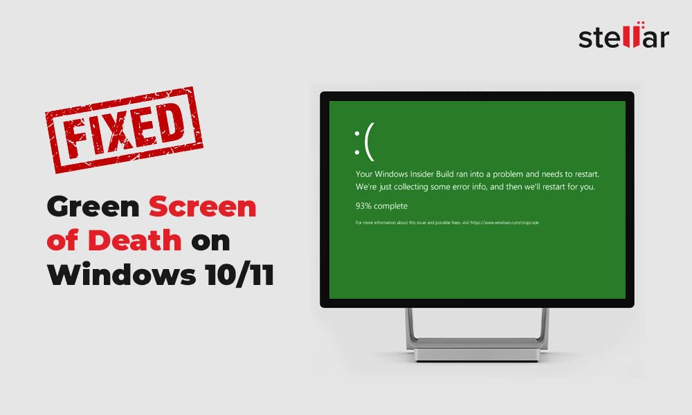 FIX: Green Screen of Death on Windows 10/11 [Crash]