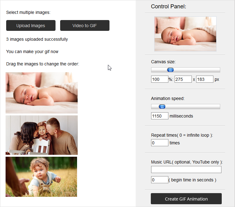 Make a GIF from images online for free#workintool #imageconverter #gif
