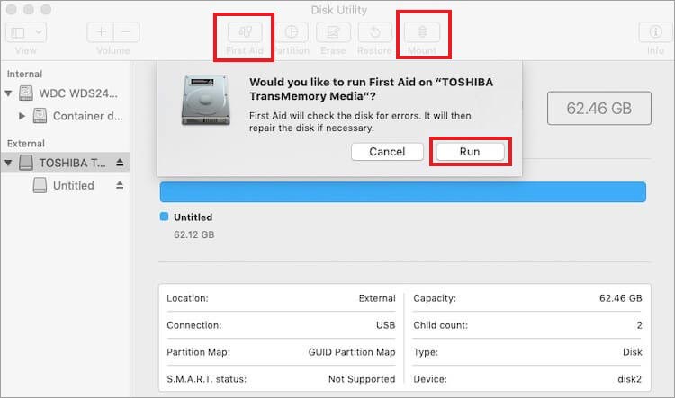 mac disk utility not showing hard drive