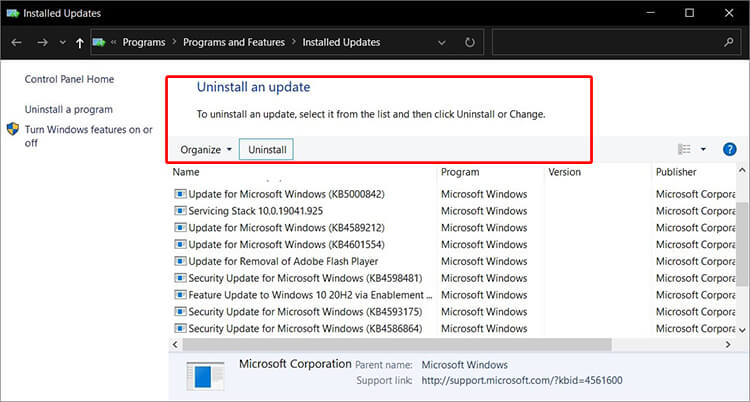 How To Uninstall Problematic Windows Update?