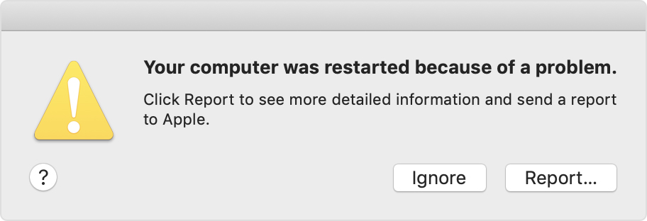 restart macbook pro microsoft error reporting