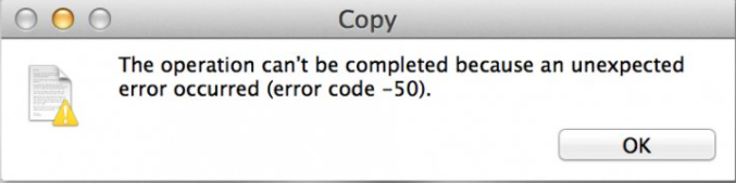 Mac error code 50 deleting file - deltagc