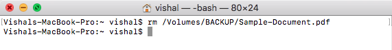 mac terminal commands delete file
