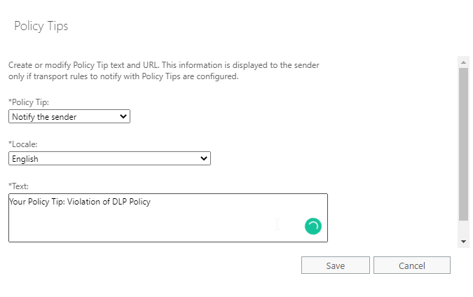 Exchange Dlp Policy Tips