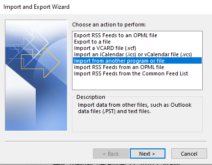 can you import outlook.pst files to mailbird