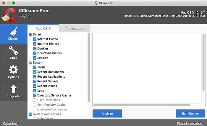 ccleaner for mac 10.5.8