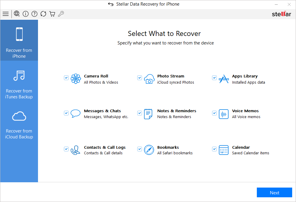 stellar-data-recovery-for-iphone-select-data-type-1