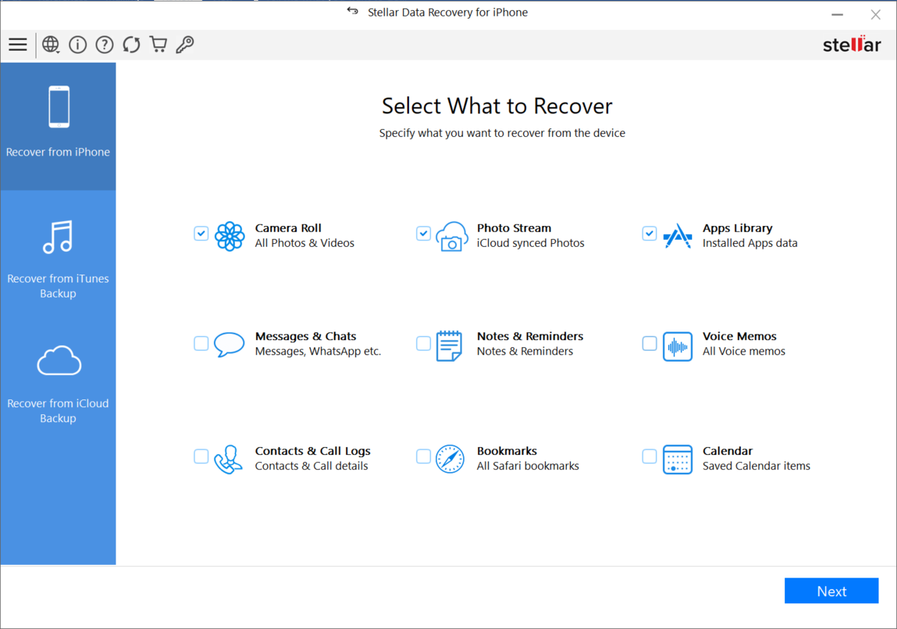 stellar-data-recovery-for-iphone-select-camera-roll