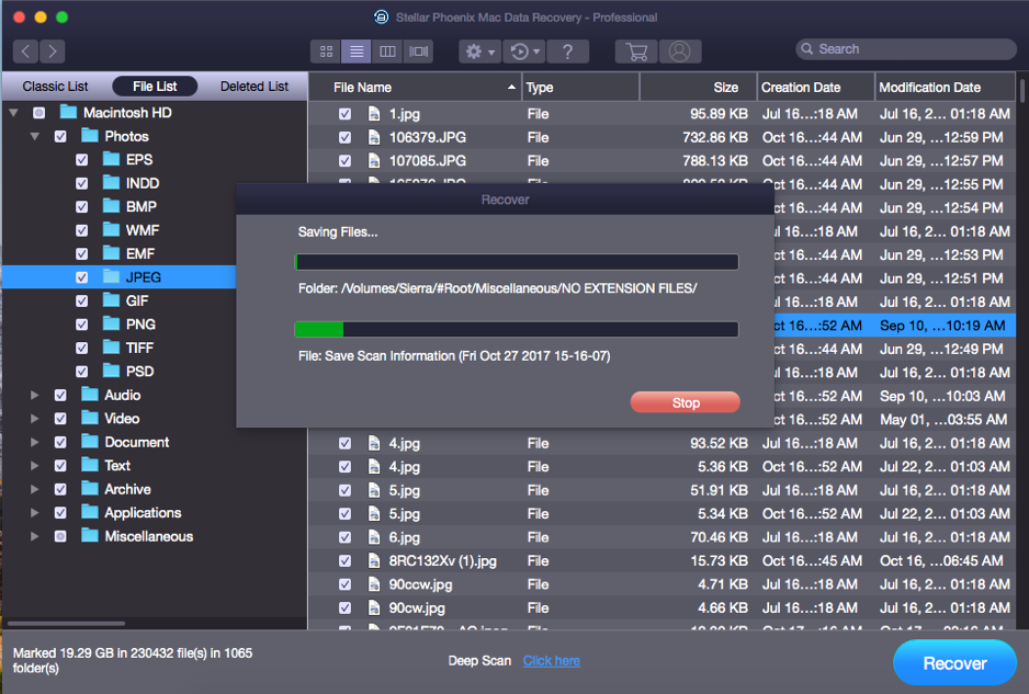 Stellar Phoenix Mac Data Recovery - Saving Files