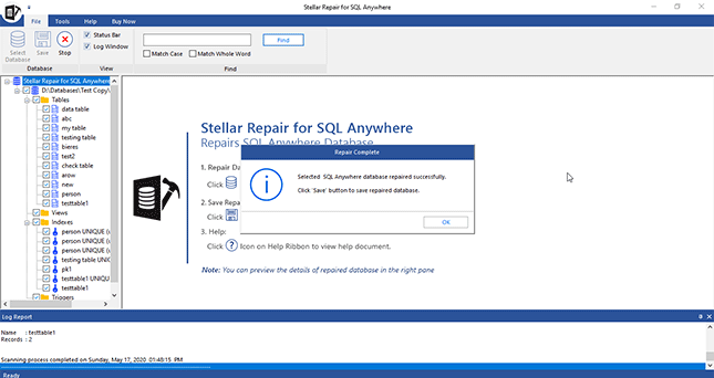 Screenshots Stellar Phoenix Repair For Sql Anywhere 0902