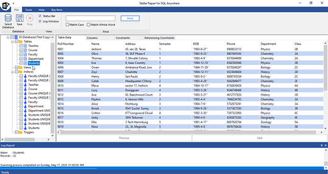Screenshots Stellar Phoenix Repair For Sql Anywhere 9966