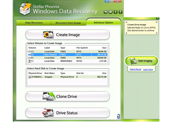 create image - partition recovery professional