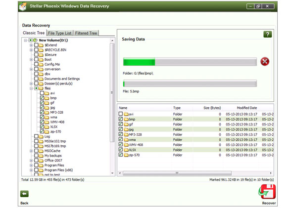 saving files - volume recovery