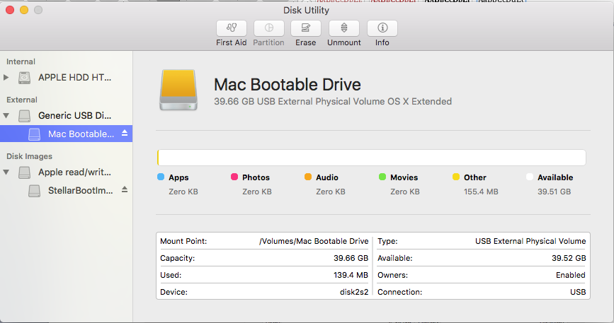 create bootable usb mac disk utility